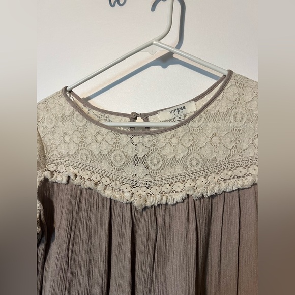 Lace/Open Back Blouse - Picture 2 of 4